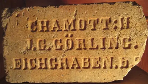 Značka CHAMOTT J.G.GÖRLING EICHGRABEN.b.Z